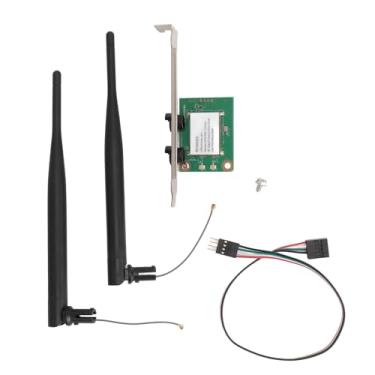 Imagem de BCM4323 WiFi Card 300Mbps Adaptador de rede sem fio de alta velocidade Banda dupla 2.4g 5g com antena dupla para computador de mesa