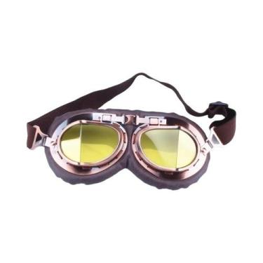 Imagem de Capacete Vintage Retro De Motocross Com Óculos De Piloto, Óculos Vinta