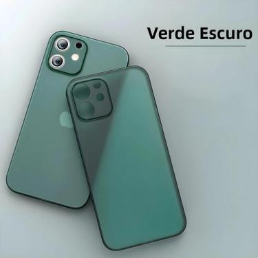 Imagem de Capa Ultra Fina E Fosca Para iPhone 11 12 13 14 15 16 pro Max Mini X X