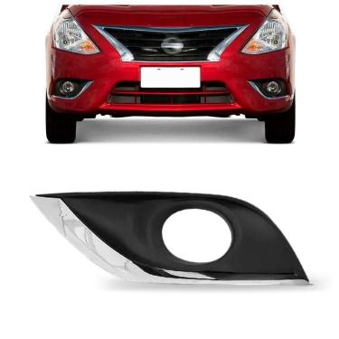 Imagem de Grade Milha Nissan Versa 2015 A 2021 Com Friso Cromado