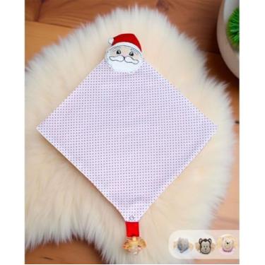 Imagem de Naninha De Bebê Com Prendedor De Chupeta Menina Menino(Papai noel)