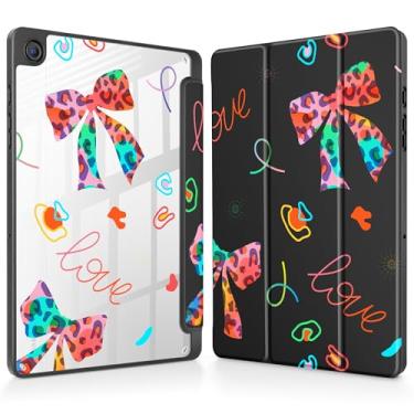 Imagem de Mektron Capa para Samsung Galaxy Tab A9+/A9 Plus 11 polegadas modelo 2024 (SM-X210/X216/X218) com suporte para caneta S, capa fina transparente + suporte de três dobras + despertar/hibernar