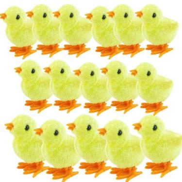 Imagem de Kit 100 Pintinho Amarelinho Pelúcia Corda Infantil Top - Str Store