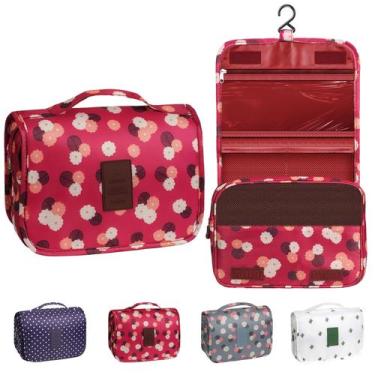 Imagem de Bolsa de higiene YEMEDA Travel Waterproof com gancho vermelho vinho