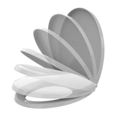 Imagem de Assento Sanitário Ideal Standard Carina Soft Close Cinza Oval  Tampa d