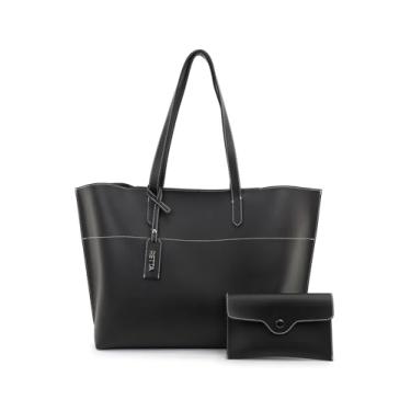 Imagem de Bolsa Feminina Sacola Grande Cabe Notebook Para Escola e Faculdade (PRETA)