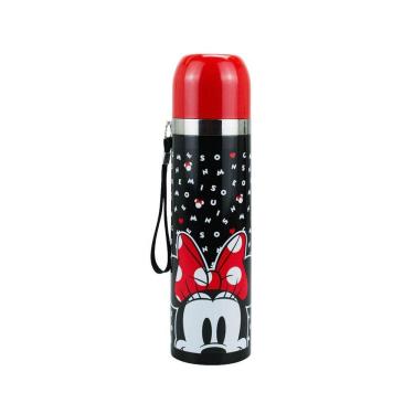 Imagem de Garrafa Térmica Minnie 500ml - Alça, Tampa Vermelha