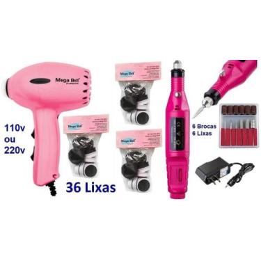 Imagem de Pedicuro Elétrico Compact Esfoliador para os Pés Rosa Pink + 36 Lixas 