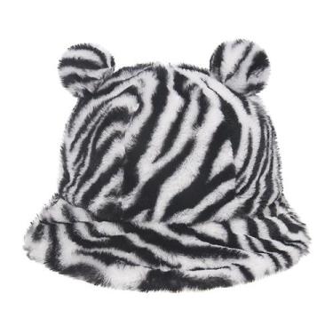 Imagem de Chapéu de pescador feminino tie-dye plus veludo grosso à prova de vent