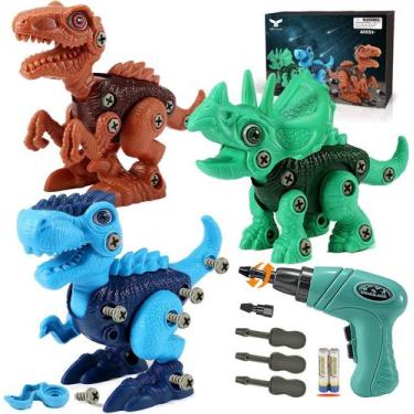Imagem de Brinquedo FREE TO FLY Dinosaur Take Apart com furadeira elétrica de 3 