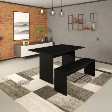 Imagem de Mesa de Jantar 135x80x74cm 25mm C/01 Banco Essence - Metalig