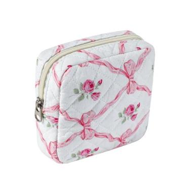 Imagem de Bolsa de maquiagem uekeboag de algodão acolchoado para bolsa com compa