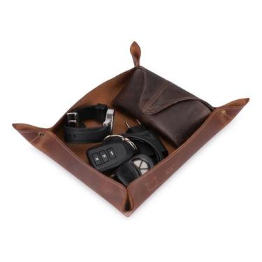 Imagem de Organizador Bandeja De Mesa Porta Treco 100% Couro Legítimo - LEARSI, 