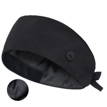 Imagem de Boné de trabalho QBA ajustável de algodão vermelho para mulheres e hom