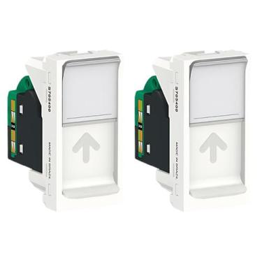 Imagem de 2 Módulo Tomada Rj45 8 Fios Upt Cat5e Schneider Linha Orion S70540004