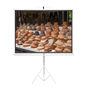 Imagem de Tela de Projeção Tripé, SUMAY, TTVS100 80, Branco/Preto