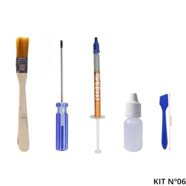 Imagem de Kit Pasta Térmica Gd007 1g + Chave T8 + Pincel Para Auxiliar Abertura e Limpeza de Console Ps3 Ps4