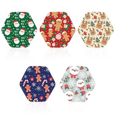 Imagem de 25un Capas Sensor para Libre 2/3, Adesivos de Sensor com Tema Natalino Adesivos CGM à Prova d'Água e de Suor Compatíveis com Libre (5 Estilos)