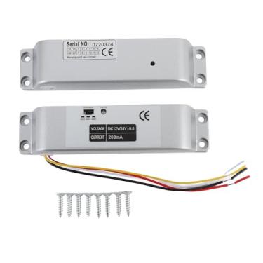 Imagem de Trava de parafuso elétrico DC12 24V Fechadura de encaixe em liga de alumínio resistente com retardo de tempo Modo NC à prova de falhas para portas corta-fogo de metal de madeira