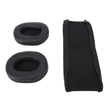 Imagem de Zopsc Protetores de Ouvido e Capa de Faixa de Cabeça de Reposição para áudio ATH M50x M40x M30x M20x, Espuma de Memória de Alta Densidade, Couro Proteico, Fácil de Instalar,