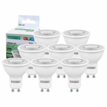 Imagem de Kit 8 Lâmpada Led Dicroica Gu10 7w 4000k Luz Neutra Bivolt