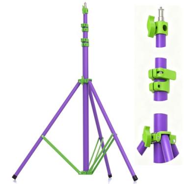 Imagem de AMBITFUL GM280P Suporte de luz fotográfico ajustável de liga de alumínio de 280 cm para refletores, softboxes, câmeras e flash, roxo