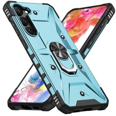 Imagem de SORAKA Capa para Samsung Galaxy S23 Plus com suporte para anel,PC rígido e TPU macio,proteção dupla 2 em 1,compatível com suportes magnéticos para carros
