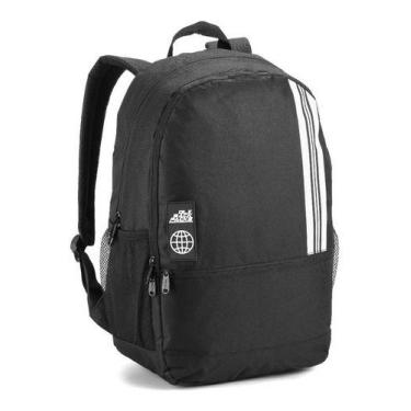 Imagem de Mochila Esportiva Escolar Casual Costas 3 Divisórias - Denlex, Preto