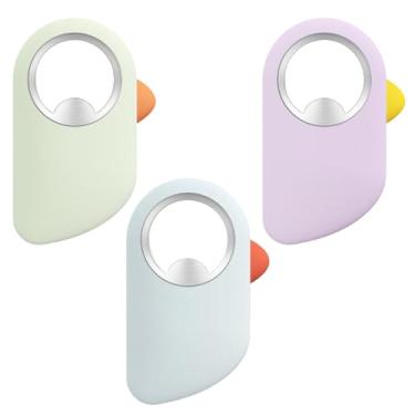 Imagem de Abridor de garrafas magnético em forma de papagaio de 3 peças – Divertido e funcional para uso em cerveja, latas de refrigerante e geladeira