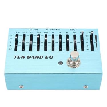 Imagem de XUXHOU Mini 10 Banda Eq Equalizador Pedal Efeito Com Corpo de Alumínio True Bypass para Baixo Guitarra Timbre Moldar Tom Ritmo Alumínio