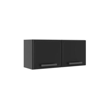 Imagem de Armário Aéreo De Aço Com 2 Portas Linha Estilo Bertolini Grafite