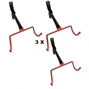 Imagem de kit 3 Suporte de Bicicleta Bike parede horizontal Porta Bike