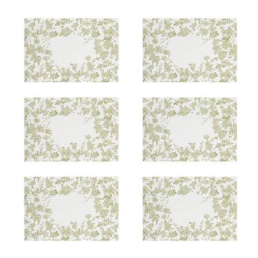 Imagem de Jogo Americano Copa E Cia 6 Peças Trama Loom Tulipas