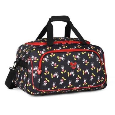 Imagem de Bolsa Mala De Viagem Mickey Mouse Disney Preta 50cm Luxcel