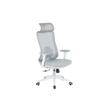 Imagem de Cadeira de Escritório, Ergonômica, Home Office, Stoel Flow Confortável, Encosto Reclinável Mesh com Apoio Lombar, Ajuste de Altura, Apoio de Cabeça Ajustável, Apoio de Braço com Ajuste Altura (Cinza)