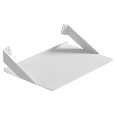 Imagem de Prateleiras flutuantes de metal para prateleira de parede, prateleira de livros fora do centro para decoração, prateleira suspensa moderna para armazenamento com borda para sala de estar, quarto