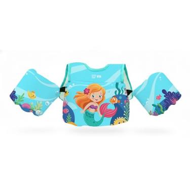 Imagem de Boia Colete Salva Vidas Infantil Flutuador Ajustável e Seguro Para Crianças Até 25kg, 1 a 7 Anos - Piscina Praia Não Fura Won (Sereia)