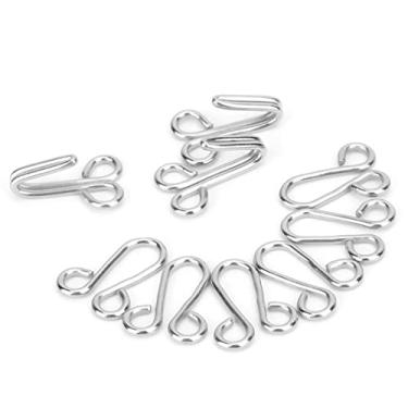 Imagem de RiToEasysports 10 Conectores de Cubos de Pele premium. Ganchos de Metal de Metal para Roupas (Prenda o gancho de colarinho branco brilhante com)