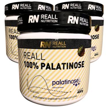 Imagem de Combo 3 Palatinose 100% Reall Nutrition 400g Isomaltulose-Unissex