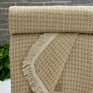 Imagem de Manta Para Sofá Rubi King 260cm X 250cm Dourado-cru