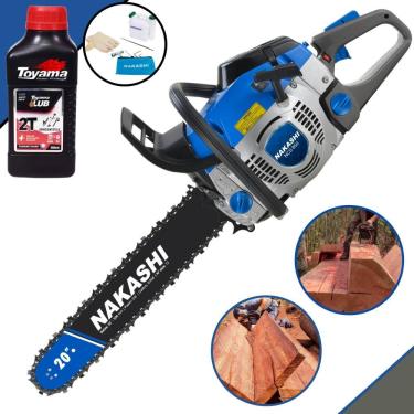 Imagem de Motosserra Nakashi Ncs 650 65cc Com Sabre De 20 Com Carburador Walbro 5560040 + Óleo Toyama Fg50
