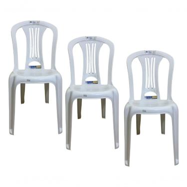 Imagem de 03 Und Cadeira Plastica Sem Braço Bistro Mor