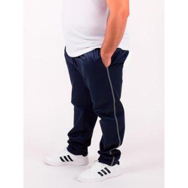 Imagem de Calça Plus Size Helanca Faixa Lateral Casual Treino Academia-Masculino