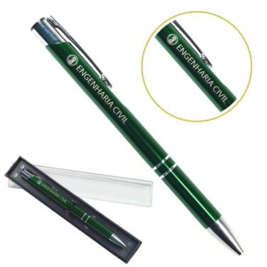 Imagem de Caneta Personalizada Coloridas Cursos Metal Profissional Engenharia Ci