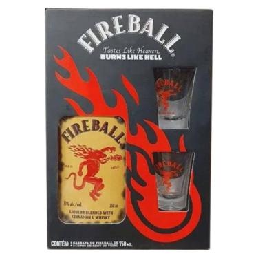 Imagem de Kit FireBall 750ml + 2 Copos Shot