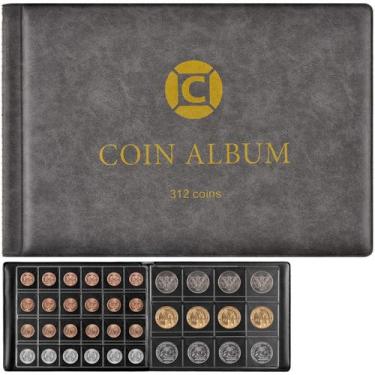 Imagem de Coin Collection Album GWCASE 312 Pockets Organizer Grey