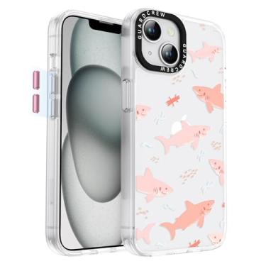 Imagem de GuardCrew Capa para iPhone 14, [proteção contra quedas de grau militar de 3,8 m à prova de colisão] [antiamarelamento e antidescasca] Capa fina de TPU transparente à prova de choque para iPhone 14