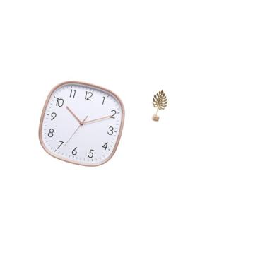 Imagem de Fenteer Relógio de Parede Digital Vintage com Design de Escultura de Folha de Metal, Arte de Baixo Ruído para Sala de Jantar, Casa, Fazenda, Academia, Mesa, F