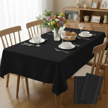 Imagem de Toalha de mesa retangular, descartável, antiderrapante, retangular, 137 x 272 cm, impermeável para jantares de festa