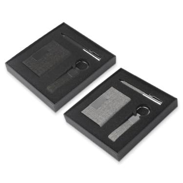 Imagem de Kit Escritório Completo com Caderno, Mouse Pad, Caneta, Porta Objetos, Régua e Estojo, Material Escolar e Papelaria para Organização (Kit Escritório 3 J - Preto)